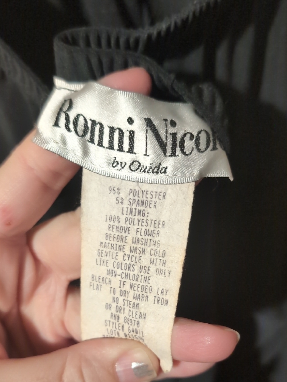Ronni Nicole By Ouida Black Halter Tie-Back Faux Wrap Style Dress - Picture 3 of 5